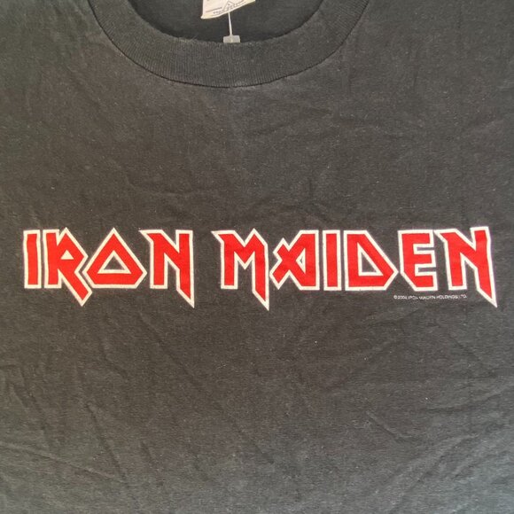 Vintage Y2K Iron Maiden Shirt Punk Logo Heavy Metal Band Tee - Picture 3 of 5